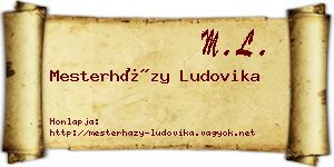Mesterházy Ludovika névjegykártya